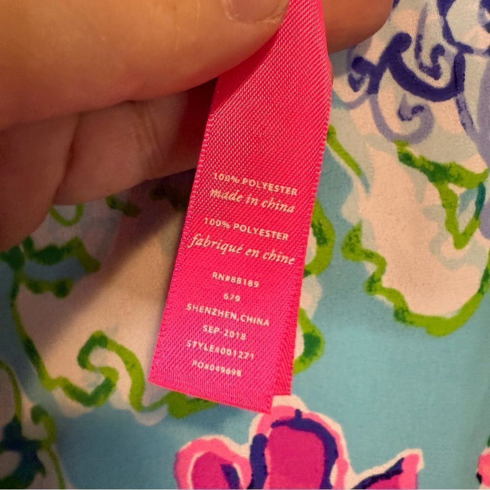 Lilly Pulitzer Reversible Blue and Pink Floral Tank Top - Picture 7 of 7